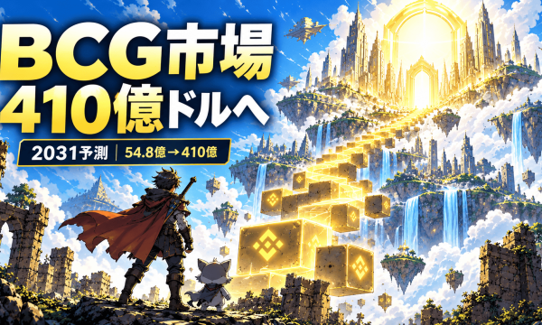 BCG市場規模2026年54.8億ドルから2031年には410億ドルの予測——RPGが33.76%・BNBチェーンが収益35.87%を牽引